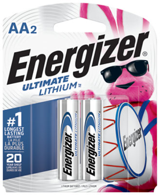 Energizer Ultimate 1.5 Volt Lithium AA Batteries - 2 Count - Image 1