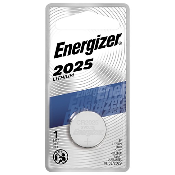 Energizer 2025 3V Lithium Coin Batteries - Each