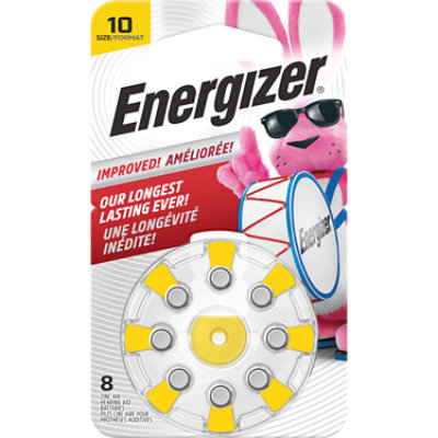 Energizer Yellow Tab Size 10 Hearing Aid Batteries - 8 Count - Image 5