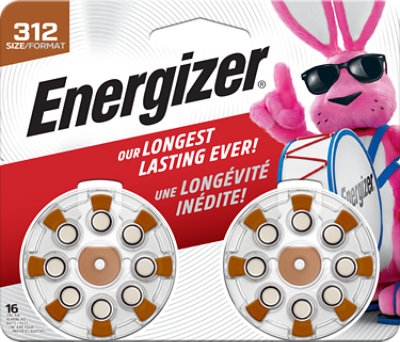 Energizer Brown Tab Size 312 Hearing Aid Batteries - 16 Count - Image 1