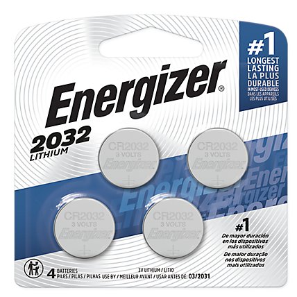 Energizer 2032 Lithium Coin Batteries - 4 Count - Image 1