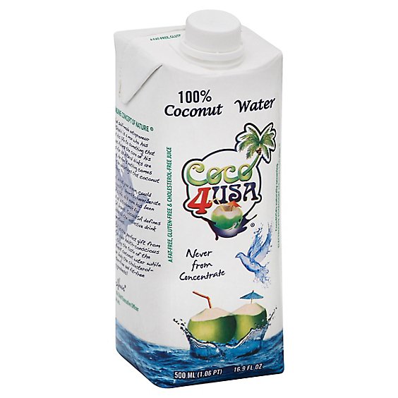 Coco4USA Coconut Water 100% - 16.9 Fl. Oz.
