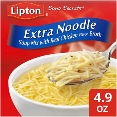 Lipton Soup Secrets Soup Mix With Real Chicken Broth Extra Noodle 2 Count - 4.9 Oz - Image 3