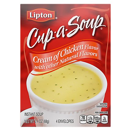 Lipton Cup-a-Soup Soup Instant Cream of Chicken - 2.4 Oz - Image 2