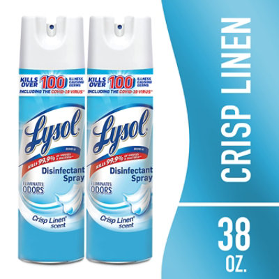 Lysol Crisp Linen Disinfectant Spray Pack - 2-19 Fl. Oz. - Image 1