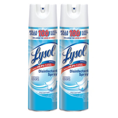 Lysol Crisp Linen Disinfectant Spray Pack - 2-19 Fl. Oz. - Image 2