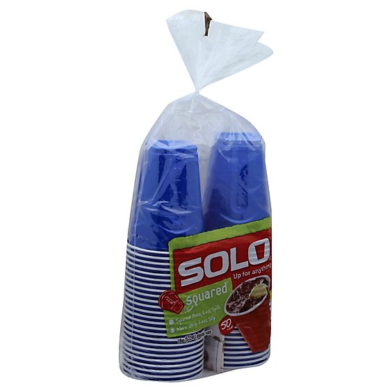 SOLO Cups Plastic Squared 18 Ounce Bag - 50 Count