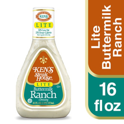 Kens Steak House Dressing Lite Buttermilk Ranch - 16 Fl. Oz. - Image 1