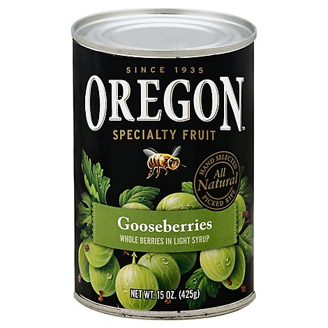 Oregon Gooseberries Whole in Light Syrup - 15 Oz