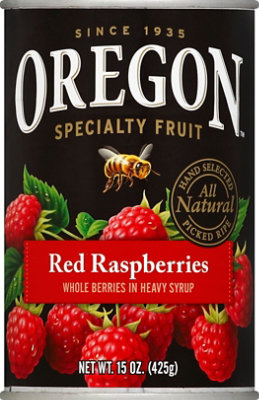 Oregon Red Raspberries Whole in Heavy Syrup - 15 Oz - Image 2