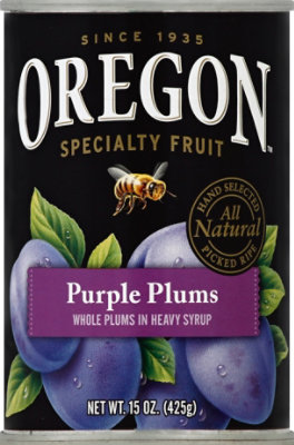 Oregon Fruit Products Purple Plums in Heavy Syrup - 15 Oz - Image 2