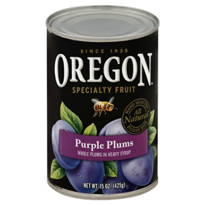Oregon Purple Plums Whole in Heavy Syrup - 15 Oz
