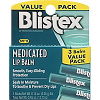 Blistex Lip Balm Medicated Spf 15 Value - 3-.15 Oz - Image 2