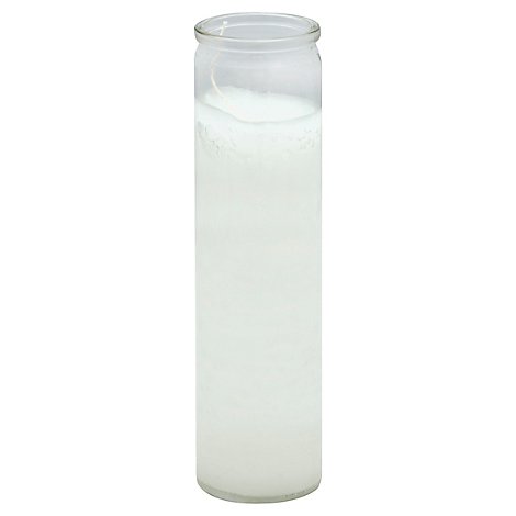 Reed Candle White Candle Wax Clear Glass Jar - Each