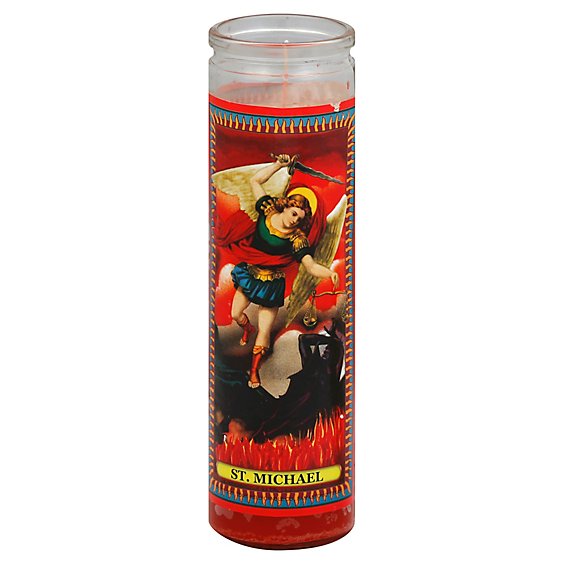 Reed Candle St. Michael Candle Wax Red Jar - Each