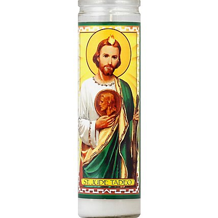 Reed Candle St. Jude Tadeo Candle Wax White Jar - Each - Image 2