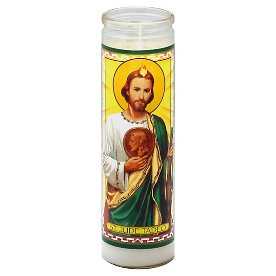 Reed Candle St. Jude Tadeo Candle Wax White Jar - Each