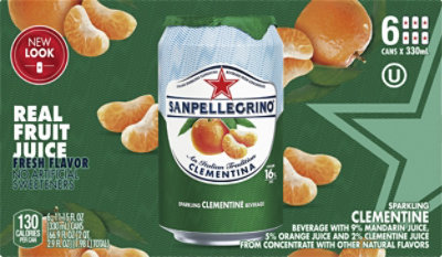 SANPELLEGRINO Sparkling Fruit Beverage Clementine - 6-11.15 Fl. Oz.