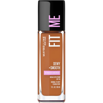 Maybelline Fit Me Dewy Plus Smooth Mocha Liquid Foundation Makeup with SPF 18 - 1 Oz