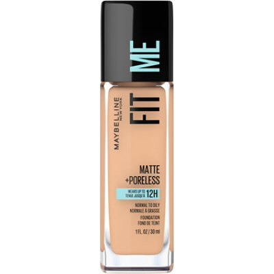 Maybelline Fit Me Matte Plus Poreless Buff Beige Liquid Foundation Makeup - 1 Oz - Image 1