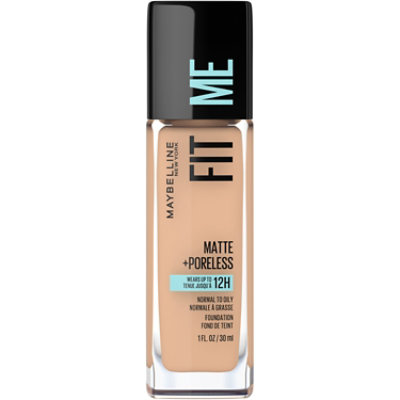 Maybelline Fit Me Matte Plus Poreless Pure Beige Liquid Foundation Makeup - 1 Oz - Image 1