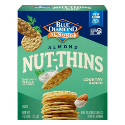 Blue Diamond Nut Thins Cracker Snacks Almond Nut & Rice Country Ranch - 4.25 Oz - Image 3