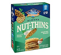 Blue Diamond Nut Thins Cracker Snacks Almond Nut & Rice Country Ranch - 4.25 Oz