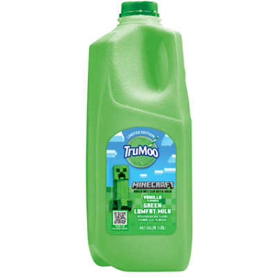 TruMoo Minecraft Vanilla Green Lowfat Mik - 0.5 Gallon - Image 1