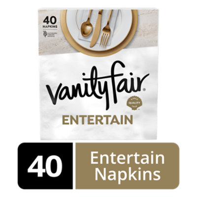 Vanity Fair Entertain Napkins Classic White - 40 Count - Image 3