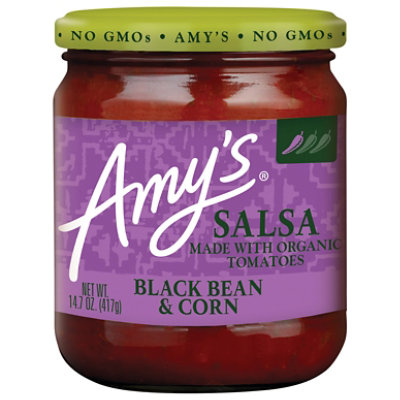 Amys Salsa Black Bean & Corn Jar - 14.7 Oz