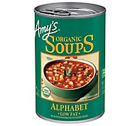 Amys Organic Soups Fat Free Alphabet - 14.1 Oz