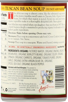 Amys Organic Soups Tuscan Bean & Rice - 14.1 Oz - Image 6