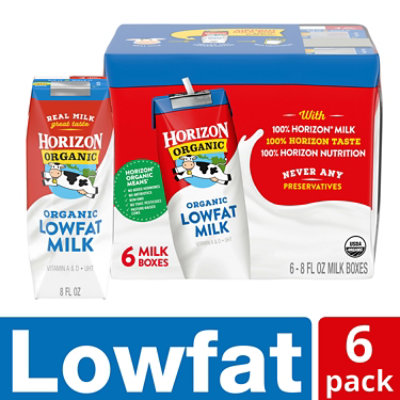 Horizon Organic Milk 1% Lowfat - 6-8 Fl. Oz.