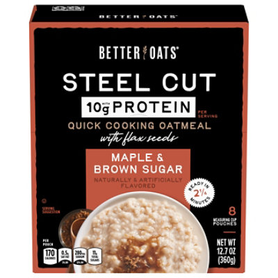 Better Oats Oat Revolution! Oatmeal Instant Steel Cut With Flax Maple