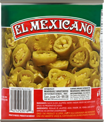 El Mexicano Jalapenos Sliced Nacho Pepper in Brine Can - 28 Oz - Image 6