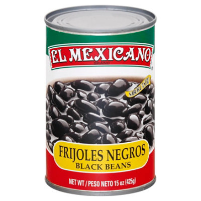 El Mexicano Beans Black Whole Can - 15 Oz
