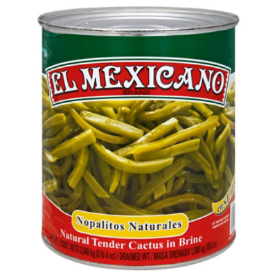 El Mexicano Nopalitos Naturales Can - 100 Oz