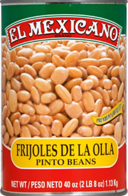 El Mexicano Beans Pinto Whole Can - 40 Oz - Image 2