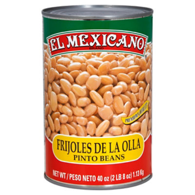 El Mexicano Beans Pinto Whole Can - 40 Oz - Image 1