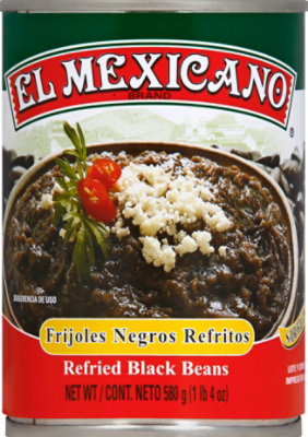 El Mexicano Beans Refried Black Can - 20 Oz - Image 2