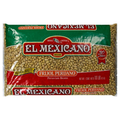El Mexicano Beans Peruano - 10 Lb - Image 1