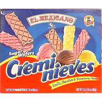El Mexicano Creminieves Wafers Vanila Chocolate & Strawberry Box - 22 Oz