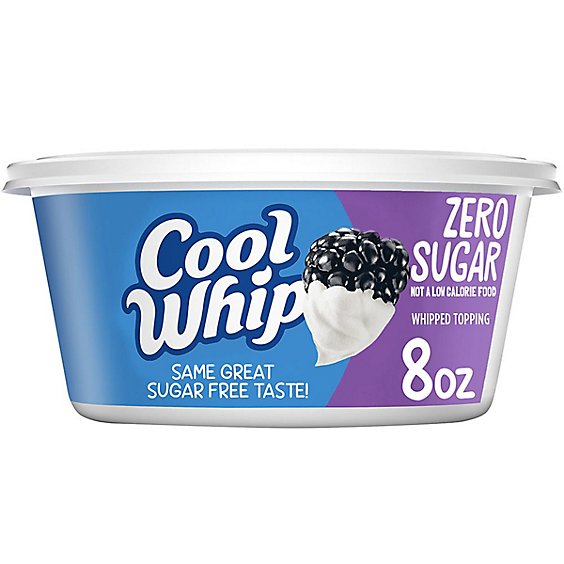 Cool Whip Zero Sugar Whipped Topping Tub - 8 Oz