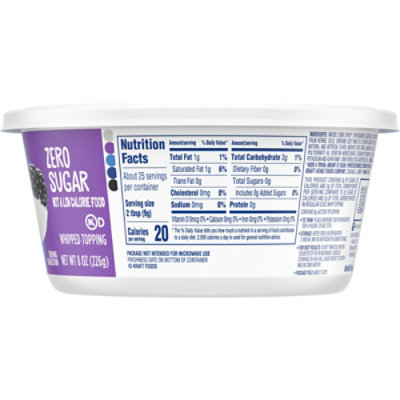 Cool Whip Zero Sugar Whipped Topping Tub - 8 Oz - Image 2