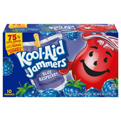 Kool-Aid Jammers Blue Raspberry Artificially Flavored Drink Pouches - 10-6 Fl. Oz. - Image 5