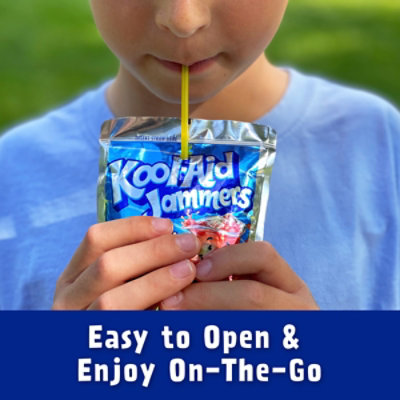 Kool-Aid Jammers Blue Raspberry Artificially Flavored Drink Pouches - 10-6 Fl. Oz. - Image 4