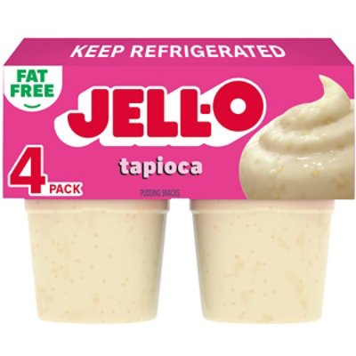 JELL-O Pudding Snacks Sugar Free Tapioca 4 Count - 15.50 Oz