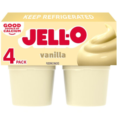 Jell-O Original Vanilla Ready to Eat Pudding Cups Snack Cups - 4 Count - Image 2