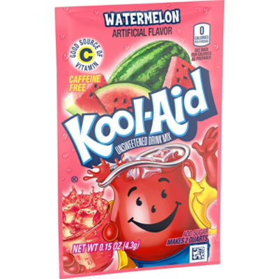 Kool-Aid Unsweetened Watermelon Artificially Flavored Powdered Soft Drink Mix Packet - 0.15 Oz - Image 5