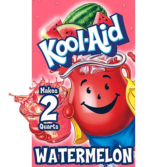 Kool-Aid Unsweetened Watermelon Artificially Flavored Powdered Soft Drink Mix Packet - 0.15 Oz